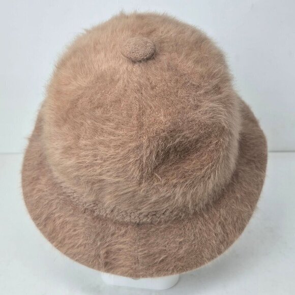 Kangol Vintage Beige Angora Rabbit Blend Grouser Bucket Hat, Women's XL - Picture 3 of 10